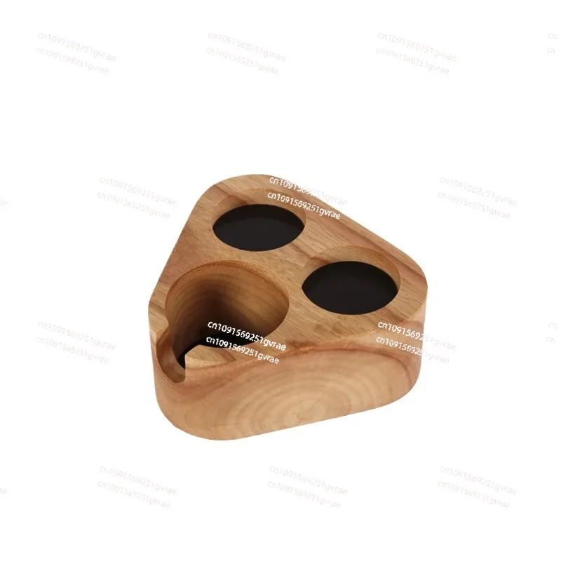 Coffee powder pressing seat Wooden filling seat Coffee machine handle support seat Bar table powder pressing pad