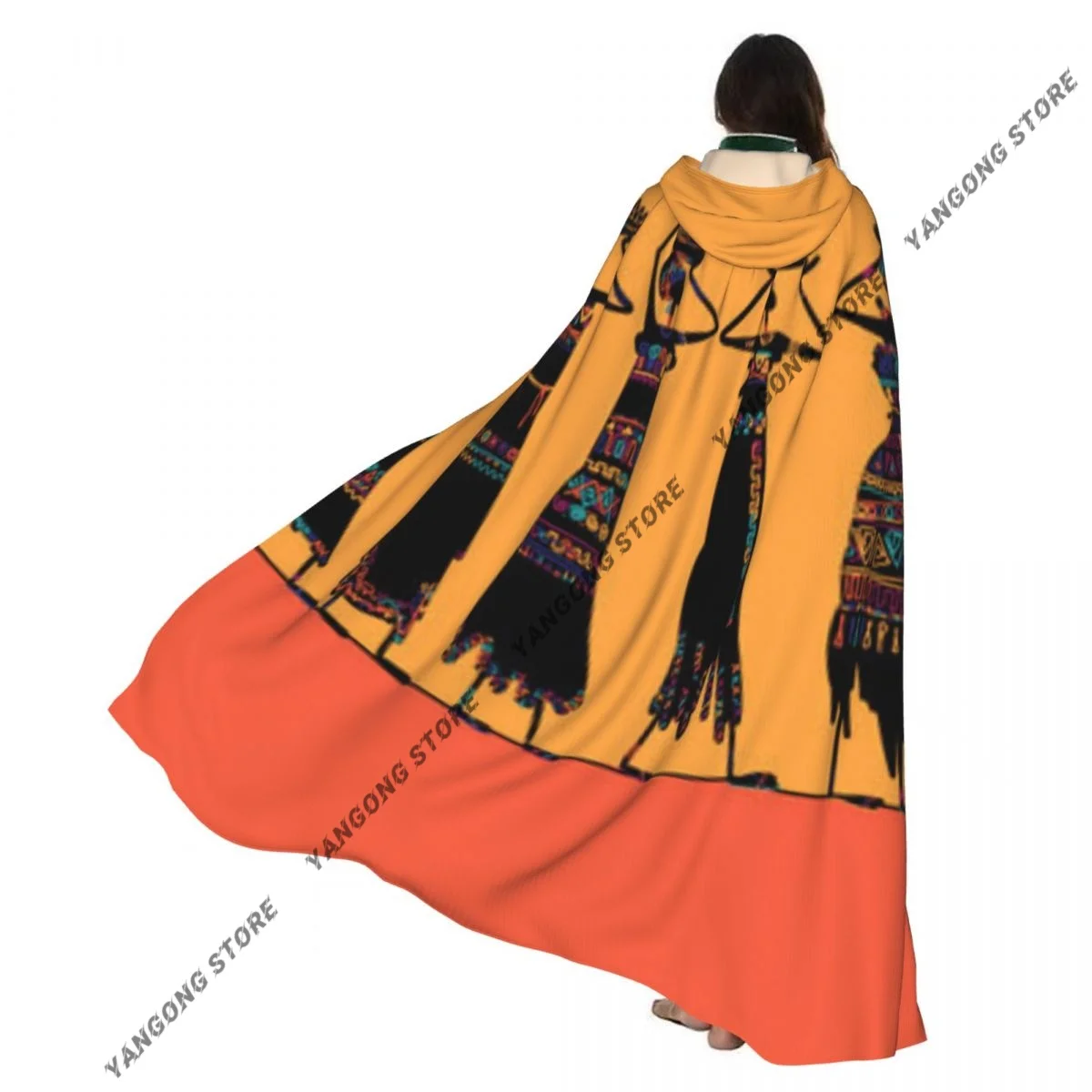 

Cosplay Medieval Costumes African Women With Jugs And Food Wearing Dresses Hooded Cloak Capes Long Robes Jackets Coat Carnival