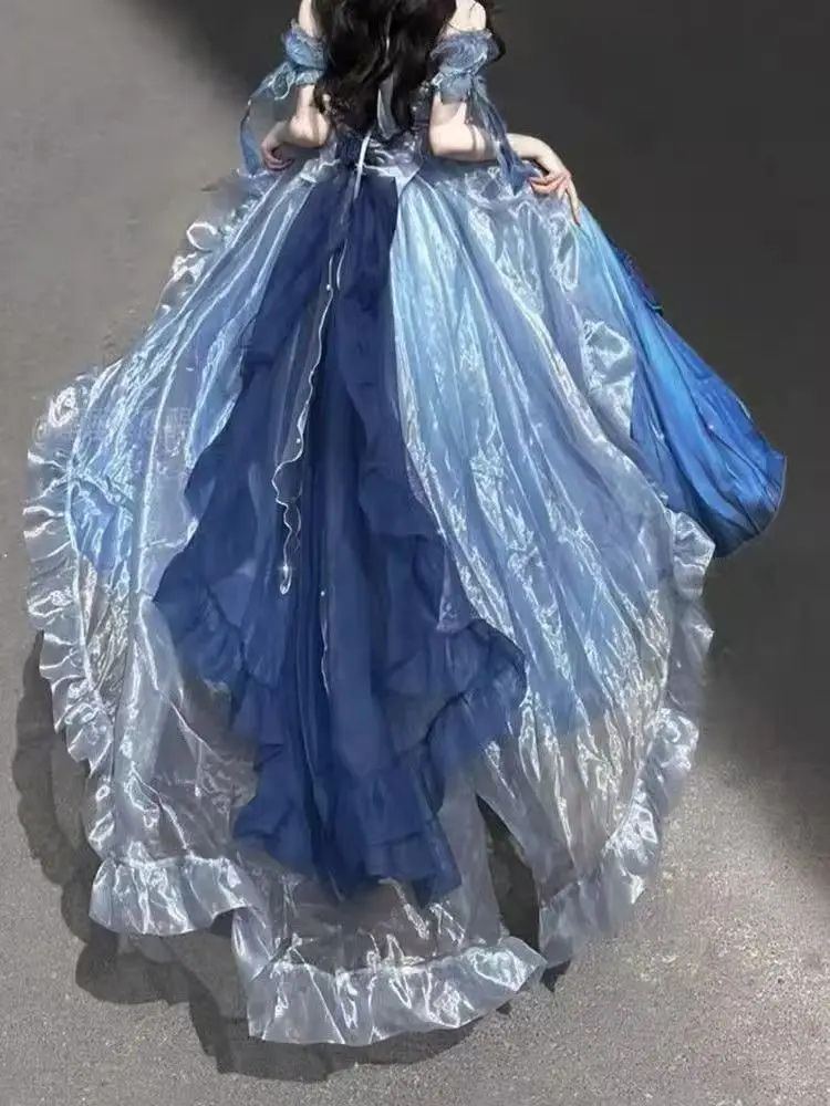 سوبر الجنية الأميرة الثقيلة الحرفية زائدة حفلة عيد ميلاد فساتين منتفخة أنيقة 2025 فستان الزفاف الأرجواني لوليتا فستان للنساء #2