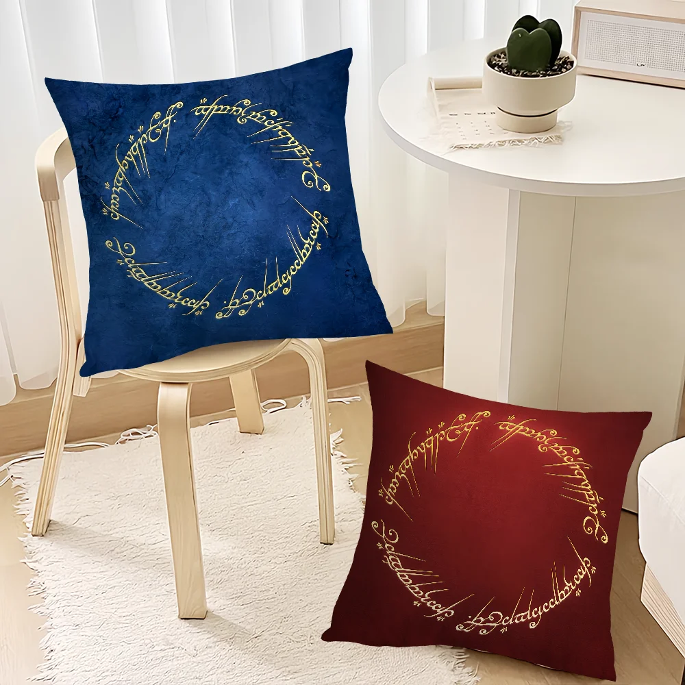 Movie T-The Lord of the R-Rings Pillow Case Sofa Decorative Home Double-sided Printing Short Plush Cushion Cover