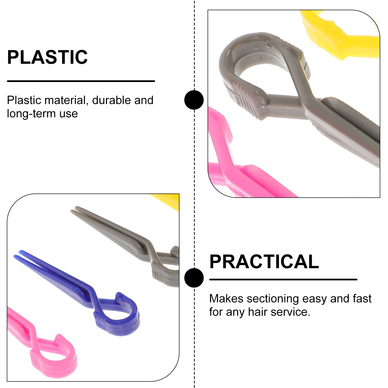 

2 Bags Positioning Clips Hair Positioning Clip Sectioning Barrettes Clamp Tools Salon Styling Accessories Hairdresser Modeling