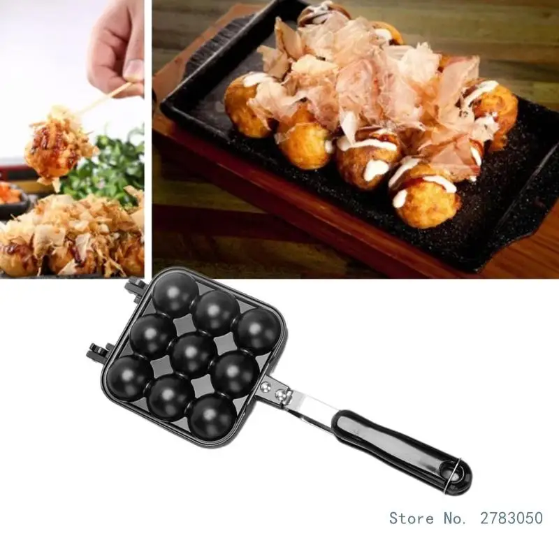 

Takoyaki Pan 9 Holes Takoyaki Maker Octopuses Balls Mold Non-stick Baking Tray Perfect for Octopuses Balls Pancake