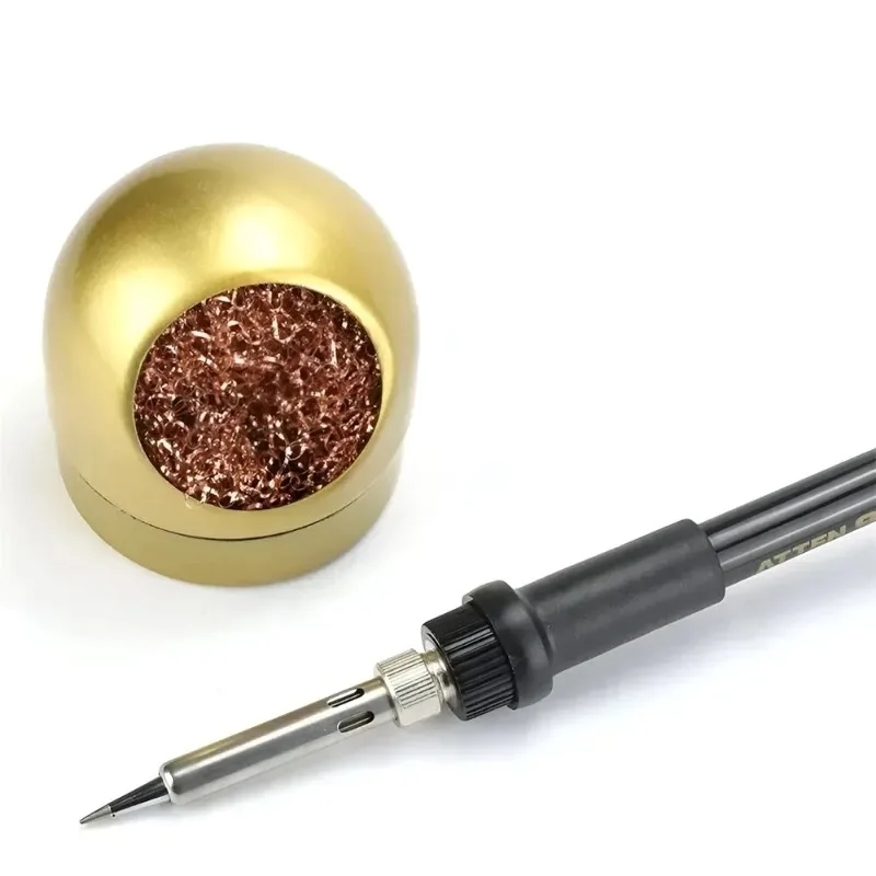 Soldering Iron Tip Cleaner Desoldering Cleaning Ball Welding Soldering Iron Mesh Filter Metal Wire Stand Steel Ball Tin Remover image 2