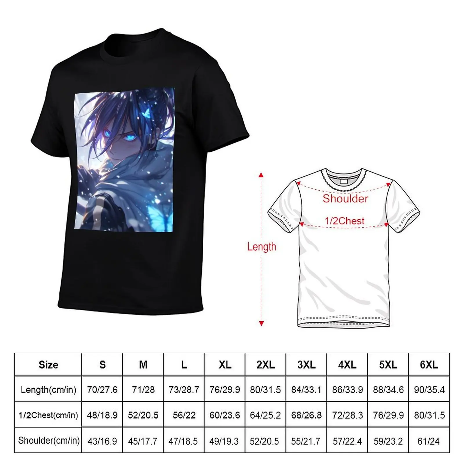 Noragami Yato - 1 T-Shirt, Summer Casual Cotton Tee, Oversized Streetwear Tops, Vintage Graphic Print, Loose Fit Short Sleeve