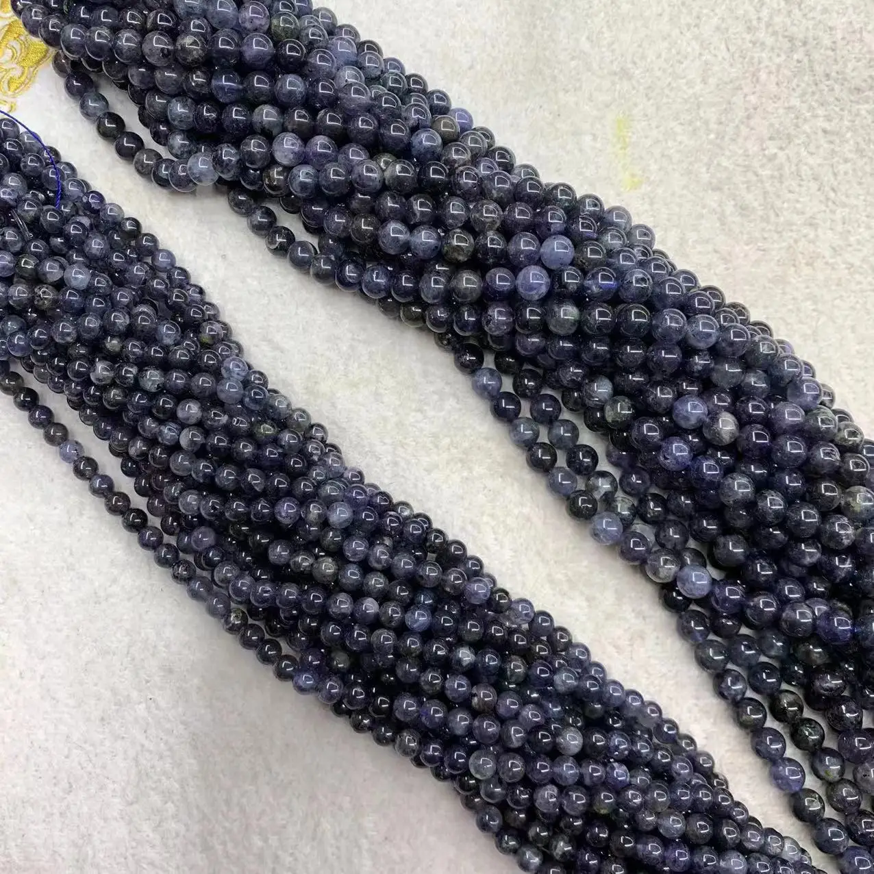 Design AAA Quality Lolite Natural Gemstone Magnetic Bead Jewelry Elastic Women's Bead Bracelet Fashion Trendy Accessories Gift