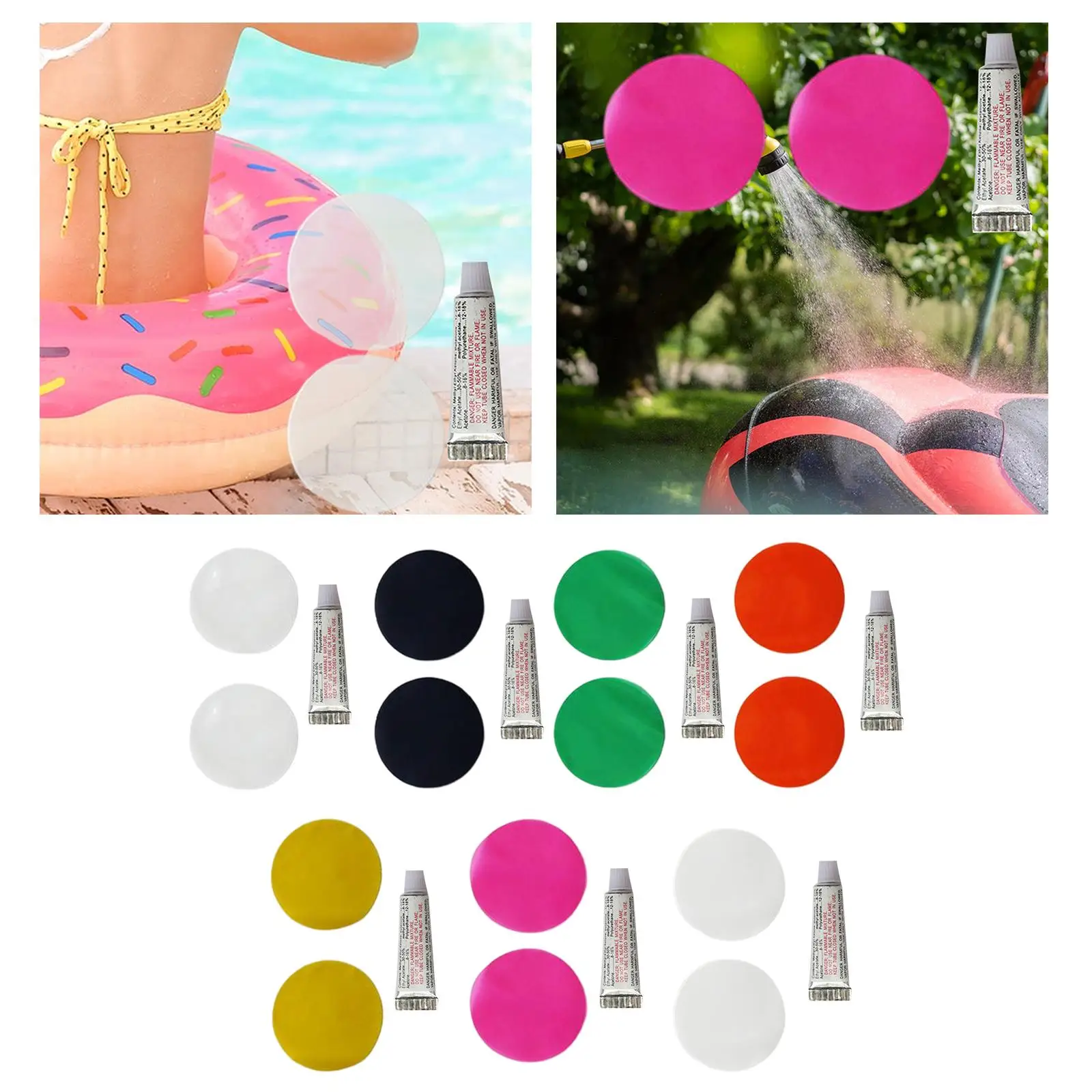 5.8 سنتيمتر إصلاح بقع عدة ثقب إصلاح مانعة للتسرب اكسسوارات مقاوم للماء للعب قارب مطاطي خيمة زورق Airbed فراش #4