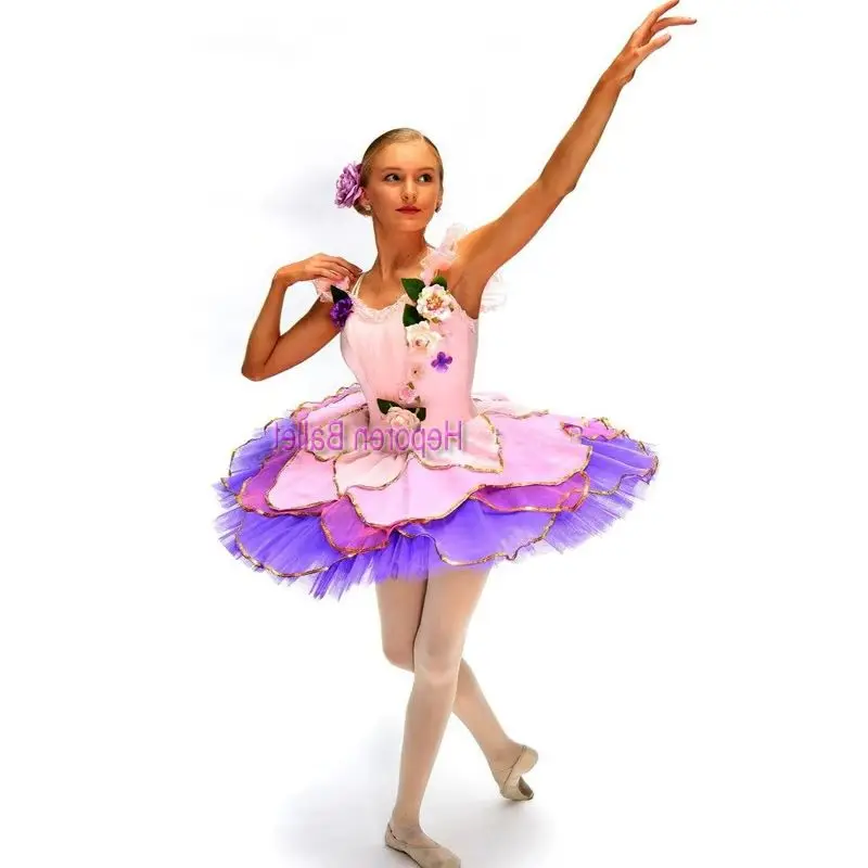 Nutcracker Fairy Cinderella Ballet Costumes Pink Ballet Clothes, Waltz of the Flowers Ballerina Ballet Tutu Dress