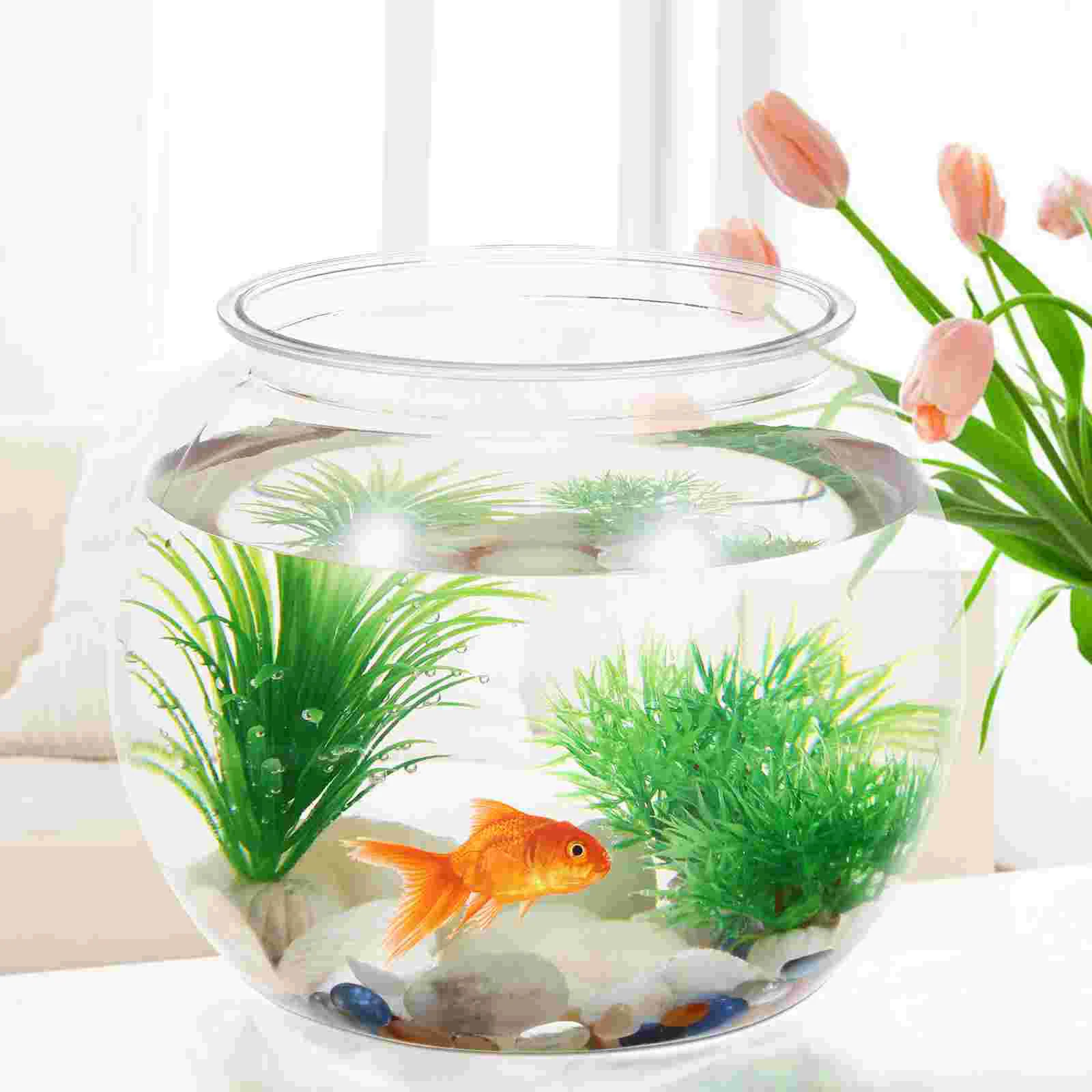 Tanktops Goldfish Bowl Anti-falling Tanks Holder Aquarium Plastic Bowls Clear Keeper Transparent Desktop Office