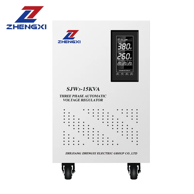 SJW3-15KVA 30KVA Automatic SVC Voltage Regulators/Stabilizers High Precision 380V 280v/430v Three Phase AC For Home Office Use