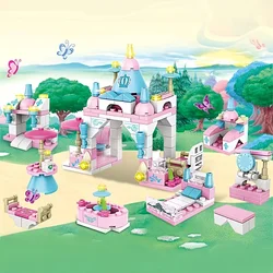 6-in-1 Girls Castle Building Block Kit - Create Unique Structures with Deformable Combinations Compatible with LEGO!