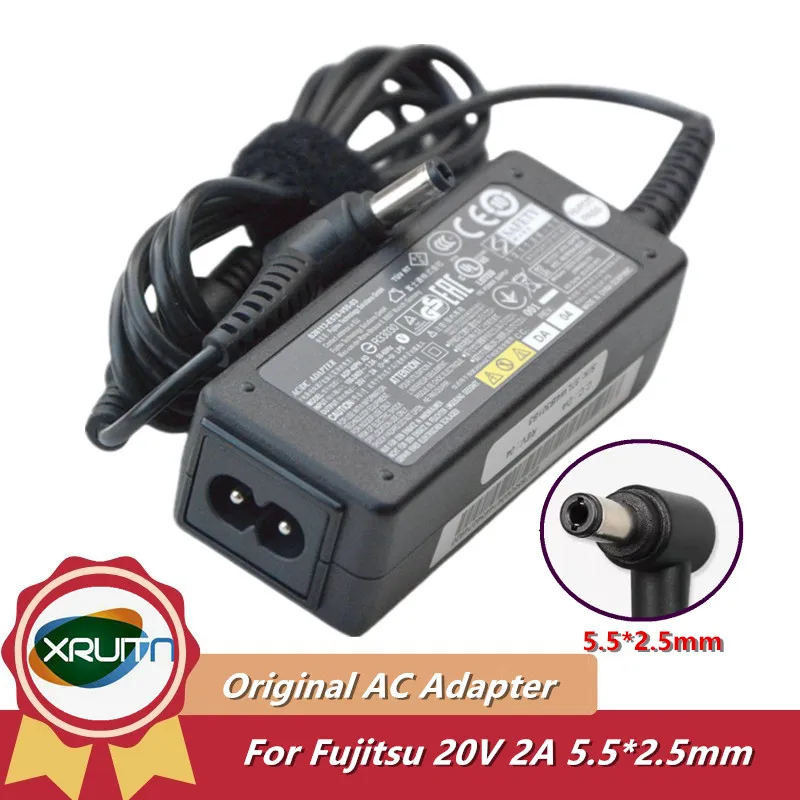 Original 20V 2A 40W AC Adapter Laptop Charger ADP-40PH AD For Fujitsu FSC Amilo Mini Ui3250 Futro S500 S550 N42 Power Supply