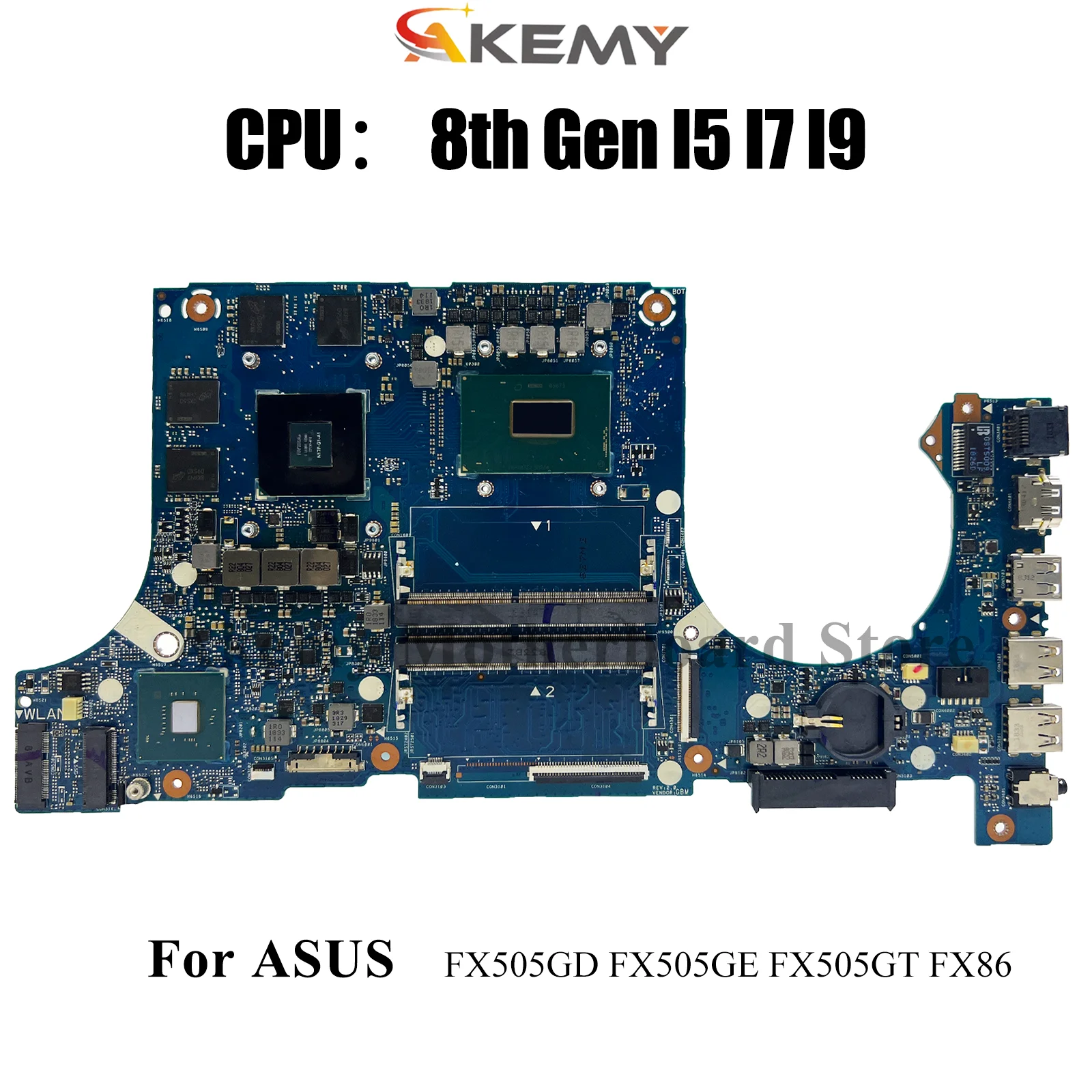 

FX505GD Laptop Motherboard For ASUS TUF Gaming FX86FD FX86FE FX505 FX505GE FX505GT FX505GD Notebook Mainboard With I5 I7 I9 CPU