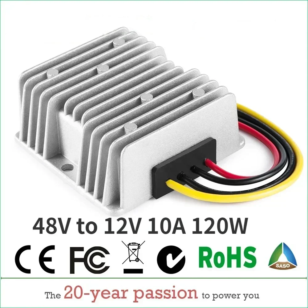 

48V TO 12V 10A 120W Golf Cart Voltage Reducer Regulator DC DC Step Down Power Converter 48VDC to12VDC 10AMP CE RoHS Certificated