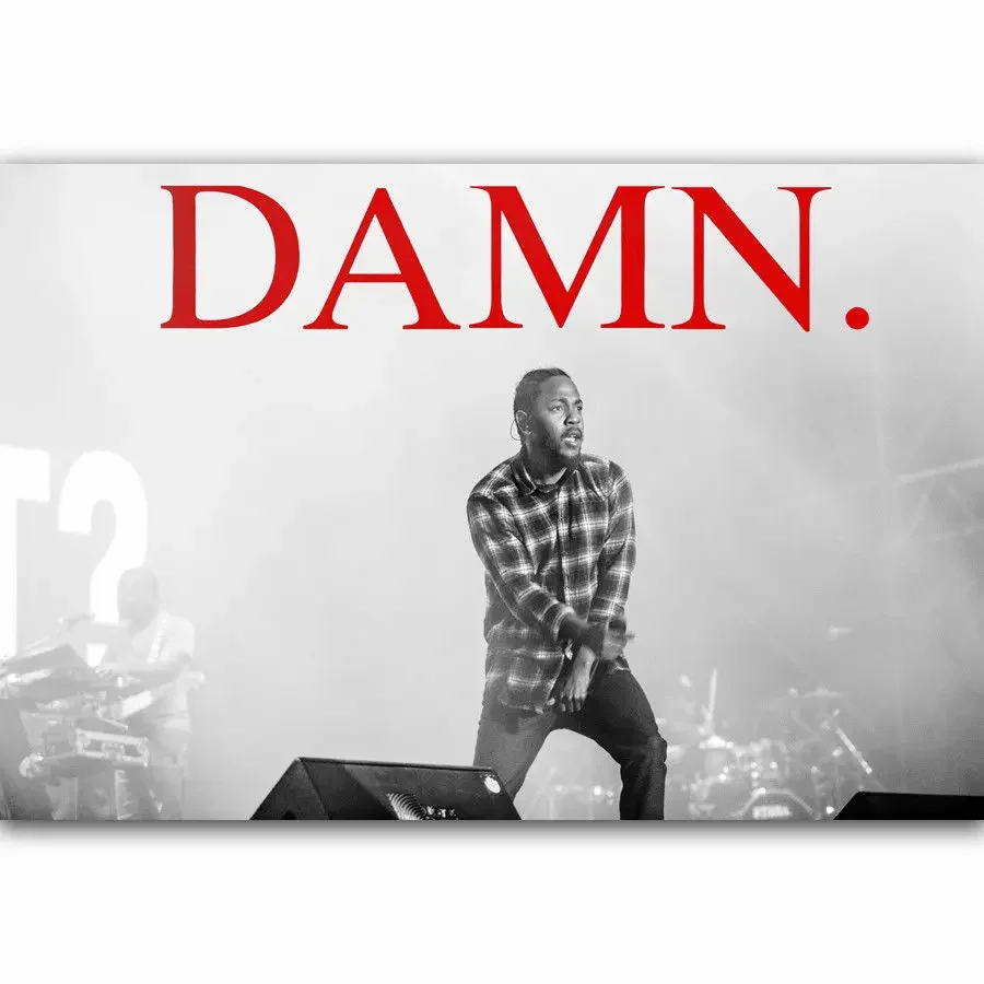 New Kendrick Lamar DAMN. Hip Hop Rapper Music-Silk Art Poster Wall Sicker Decoration Gift