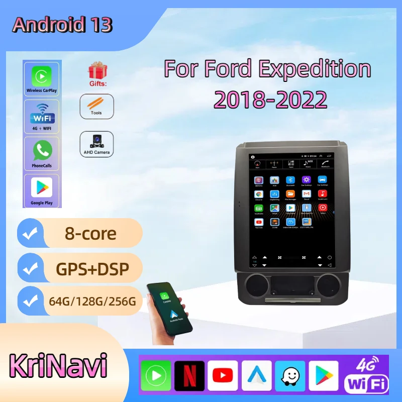 

Carplay 12.3Inch Android 14 For Ford Expedition 2018-2022 Car GPS Navigation Multimedia Player Radio Tape Headunit
