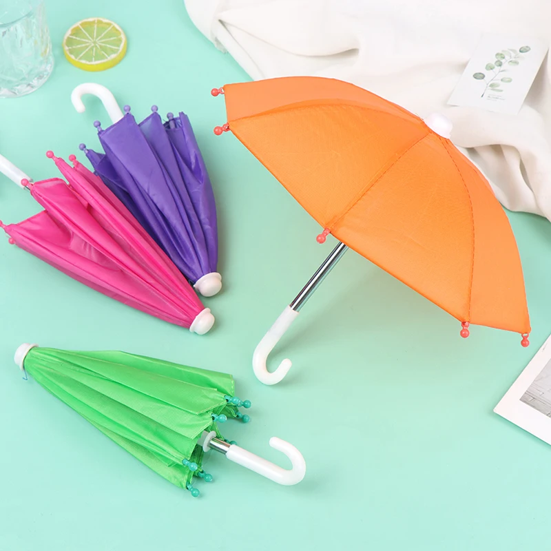 1PC Cute 22CM Colorful Doll Umbrellas Toys Rain Gear For 18 inch Doll Girls Accessories