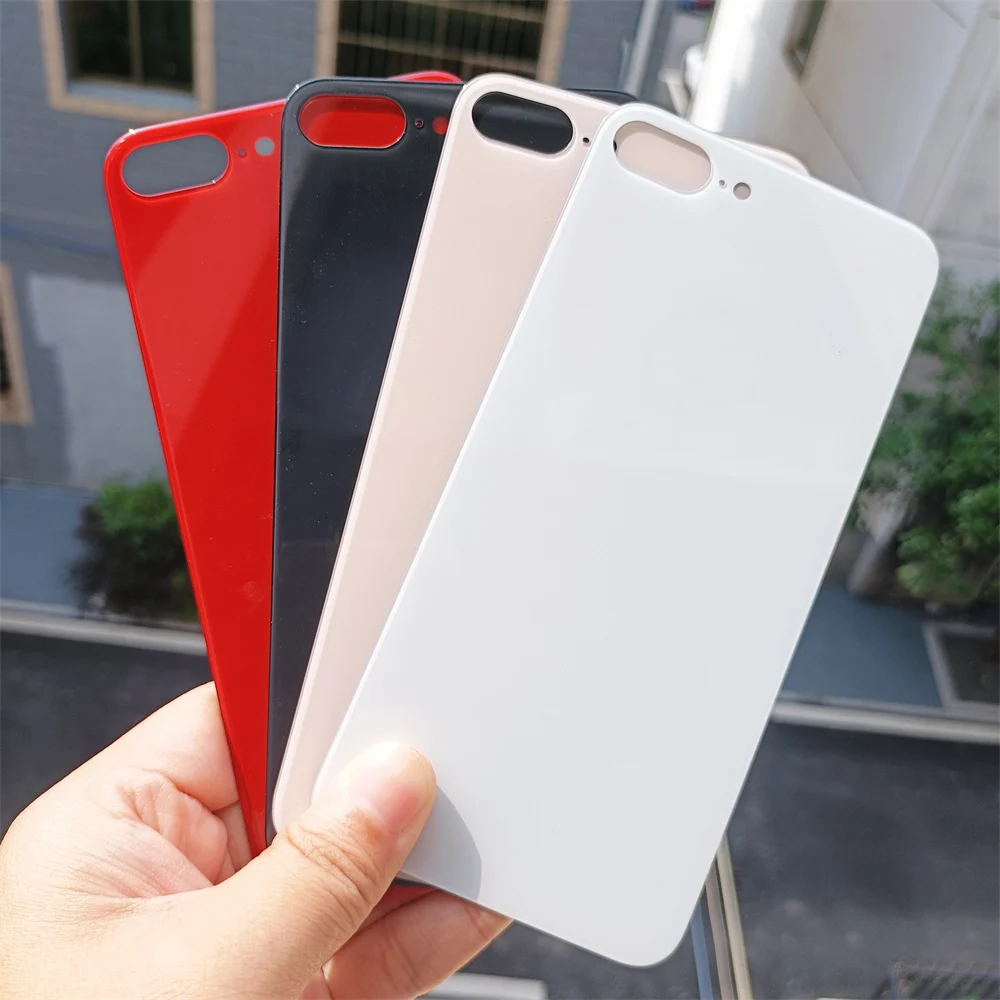 A+ Back Glass Battery Cover For Apple Iphone 8/8Plus Rear Door Housing Case Repair Replacement Parts Big Hole Back Glass 8 Plus