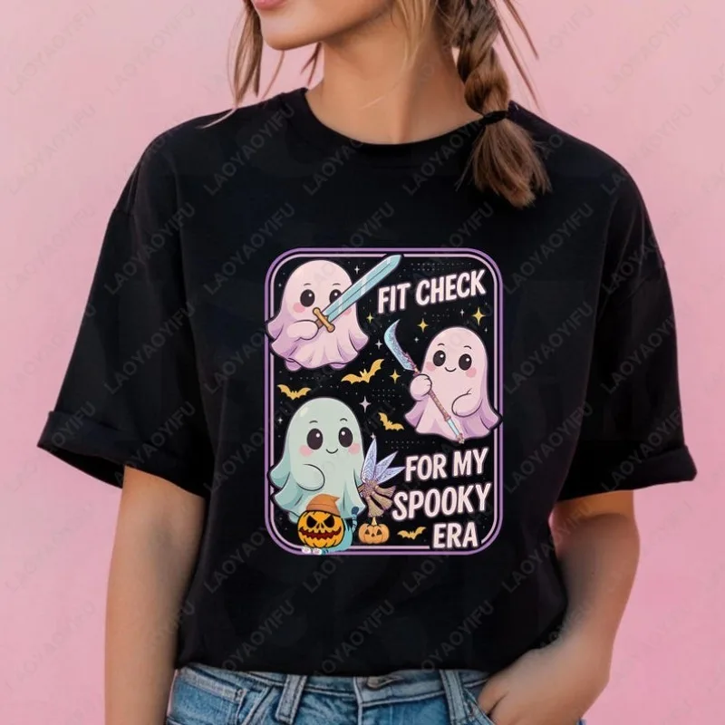 

Halloween Shirt Demon Hunters T-Shirt Derpy Tiger Tees Kpop Huntrix Saja Girls Spooky Season Woman T Shirts Fun Cute Ghost Tops