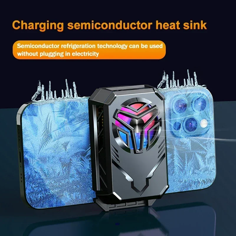 

F30 Mobile Phone Rechargeable Semiconductor Fast Radiator Back-clip Game Cooler for IPhone Android Width 67-88mm for Gaming Live