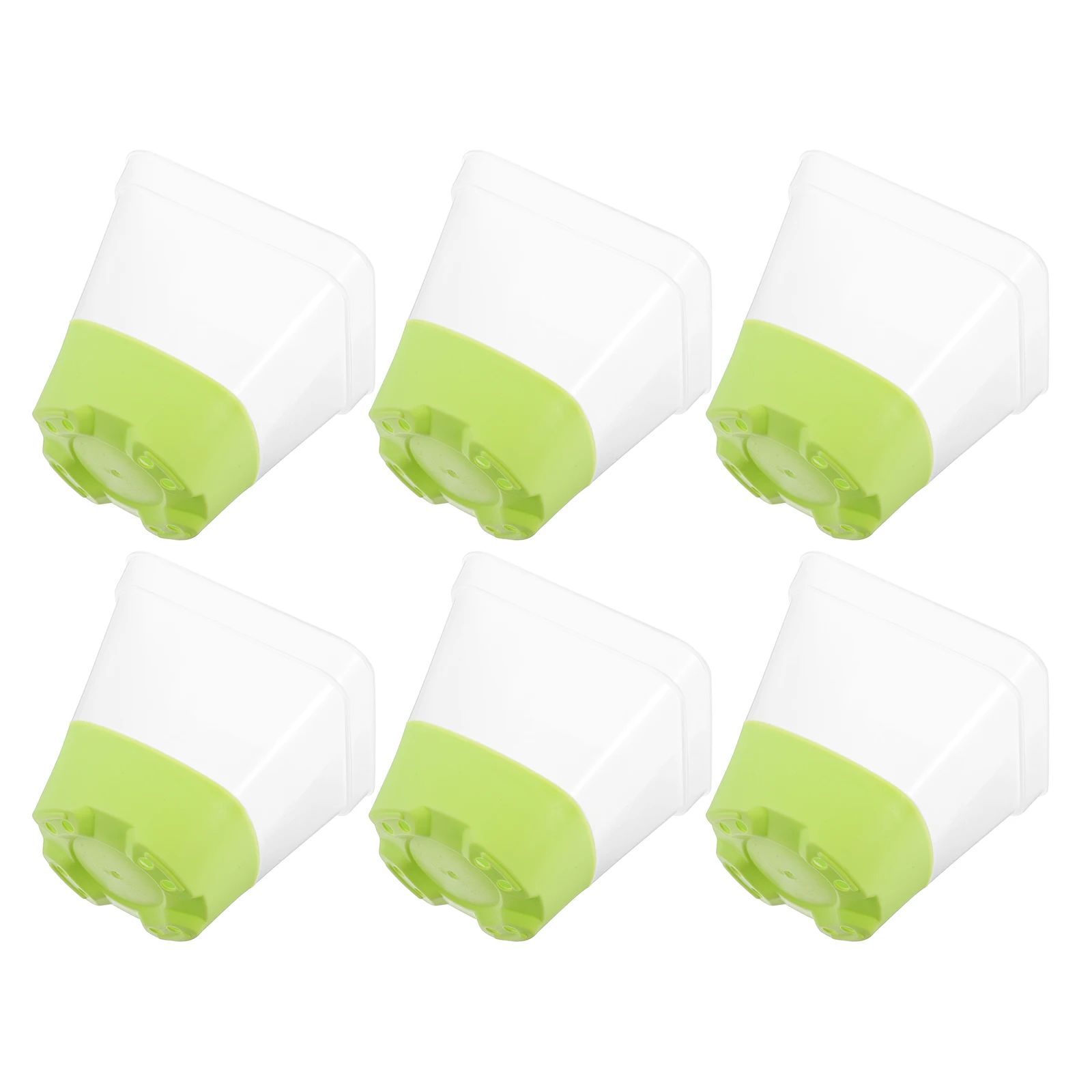

6Pcs Clear Square Plant Planter with Breathable Structure Reusable Grow Container Non-Slip Silicone Base for Healthy Root