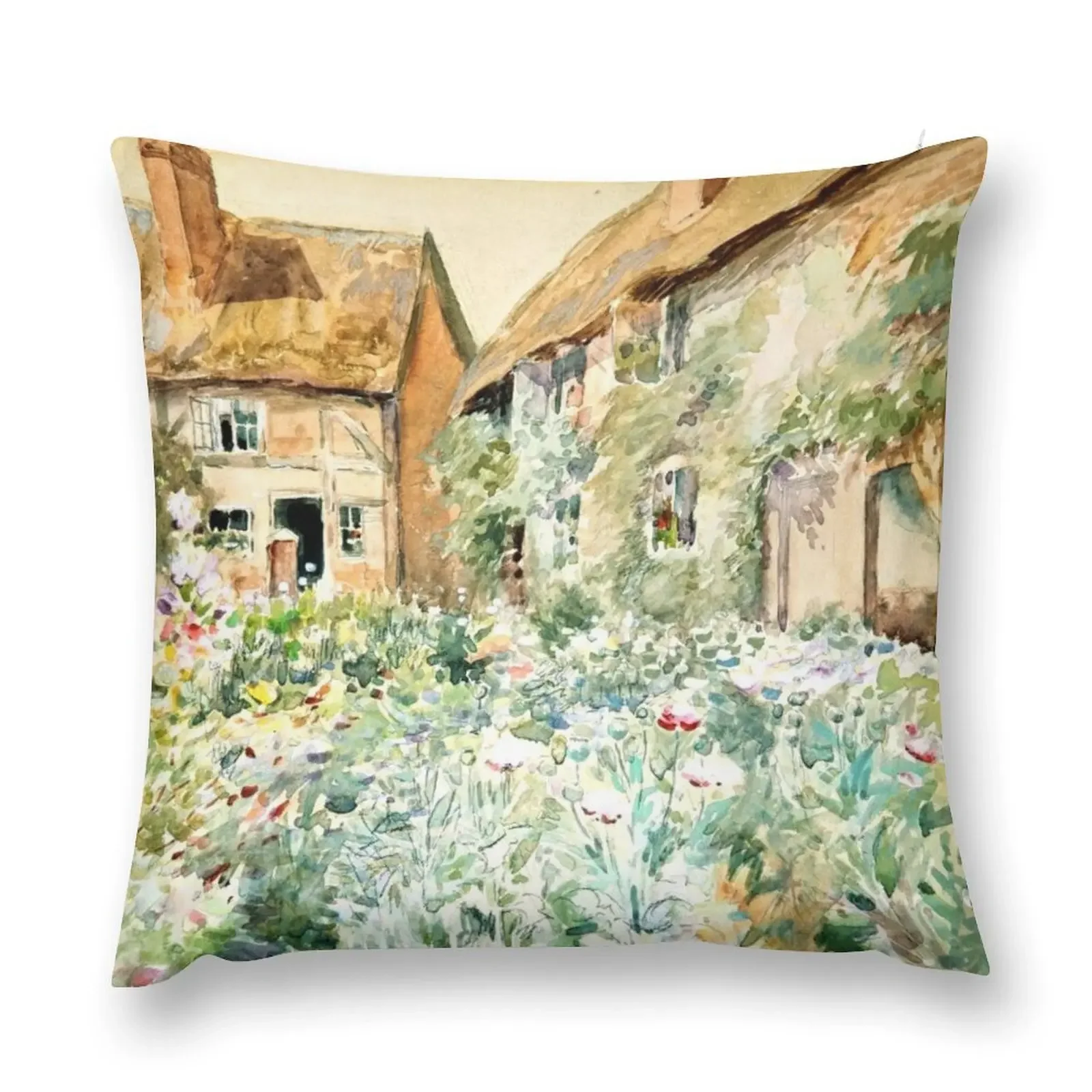 Cottage Garden, Warwick, England Throw Pillow Pillowcases For Pillows Decorative Sofa Cushions Couch Cushions pillow