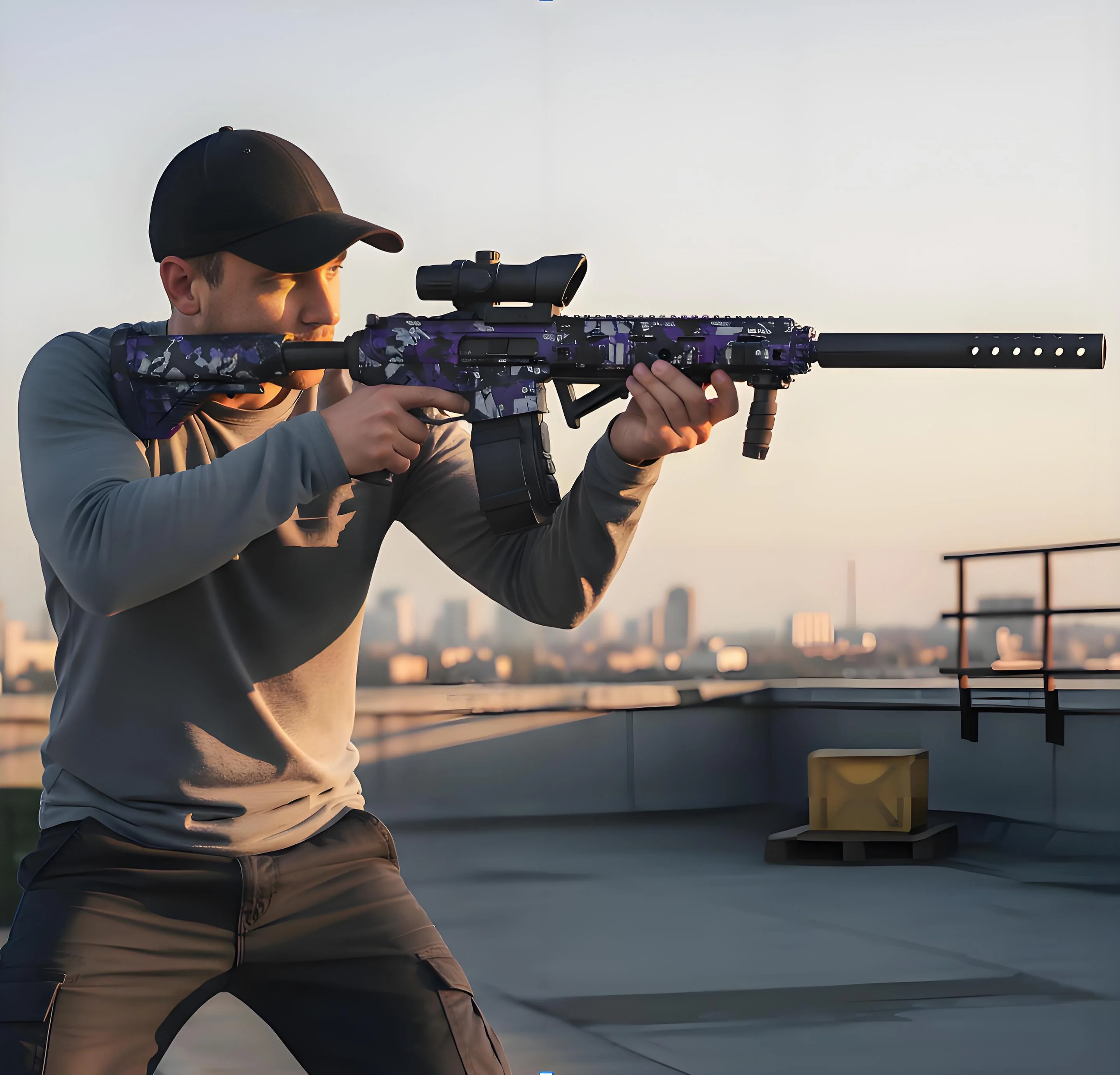 Pro Grade M416 Gel Blasters In Premium Purple Black Auto Electric Long Range Gel Ball Blaster Gun Toy Ultimate Gift For Adults