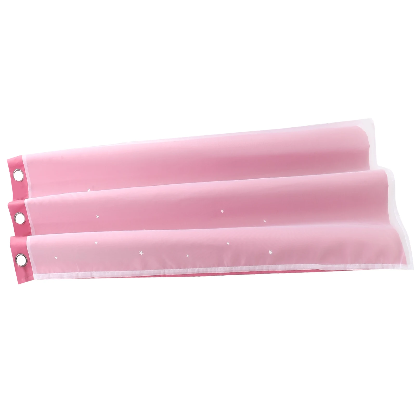 

Princess Style Pink 100x200cm Double Layer Star Sheer Curtains Bedroom Living Room Window Blackout Light Blocking Home Decor