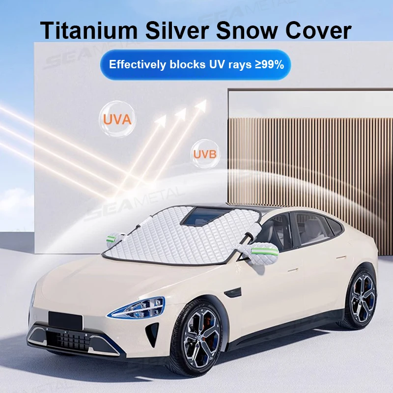 SEAMETAL Car Windshield Snow Shield Snowproof Magnetic Front Window Snow Cover Universal Car Exterior Sunshade Protector Cover