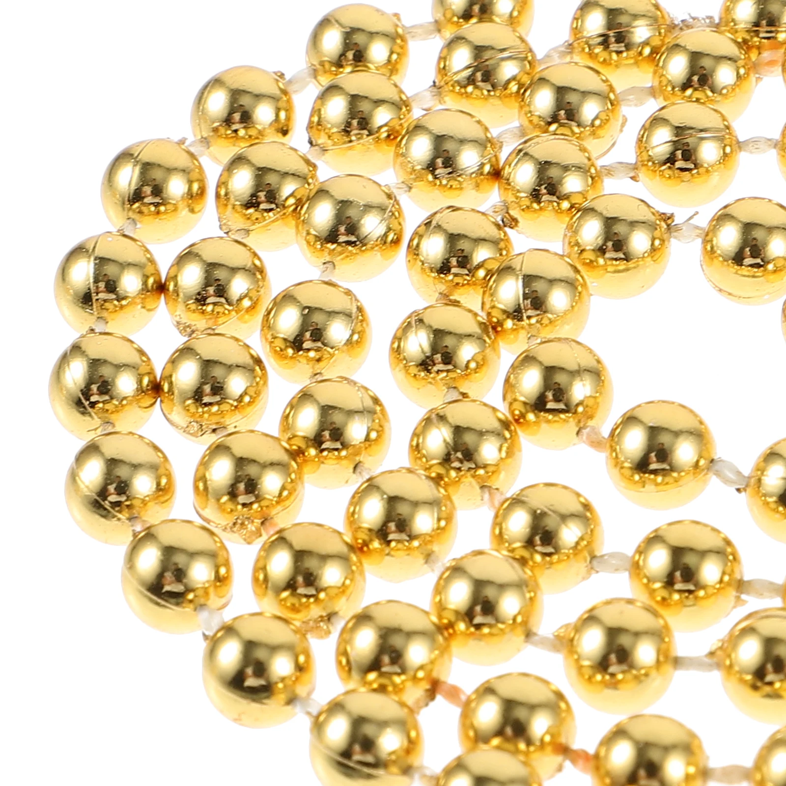 

5PCS Mardi Gras Necklace Beaded Chain Yellow Green Purple Stage Dance Decor Props Plastic Lightweight Comfortable Daily Wear