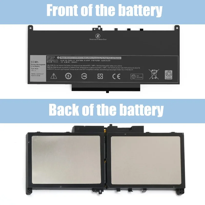 بطارية J60J5 E7470 E7270 لأجهزة Dell Latitude E7470 E7470 7270 7270 1W2Y2 0MC34Y MC34Y R1V85 242WD GG4FM WYWJ2 451-BBSX 451-BBSY #4