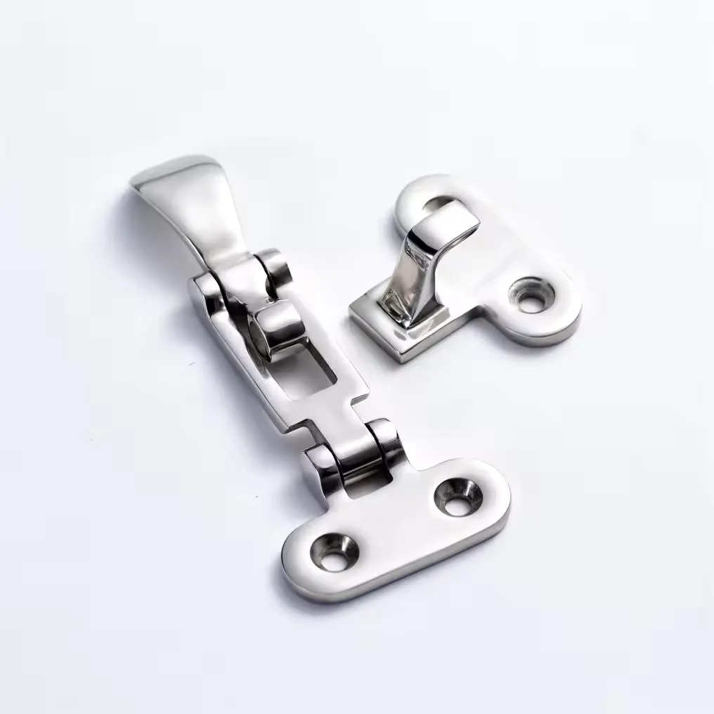 1/2 Pcs 316 Stainless Steel Marine Lock Hardware Down Clamp Latches Boat Hasp Anti-Rattle RV Door Buckle For Yacht Accessories