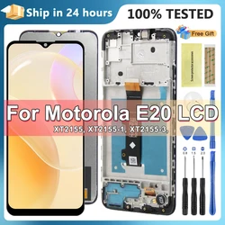 Pantalla AMOLED de 6,5 pulgadas para Motorola Moto E20, reemplazo de montaje de digitalizador LCD con Marco, XT2155-1, XT2155