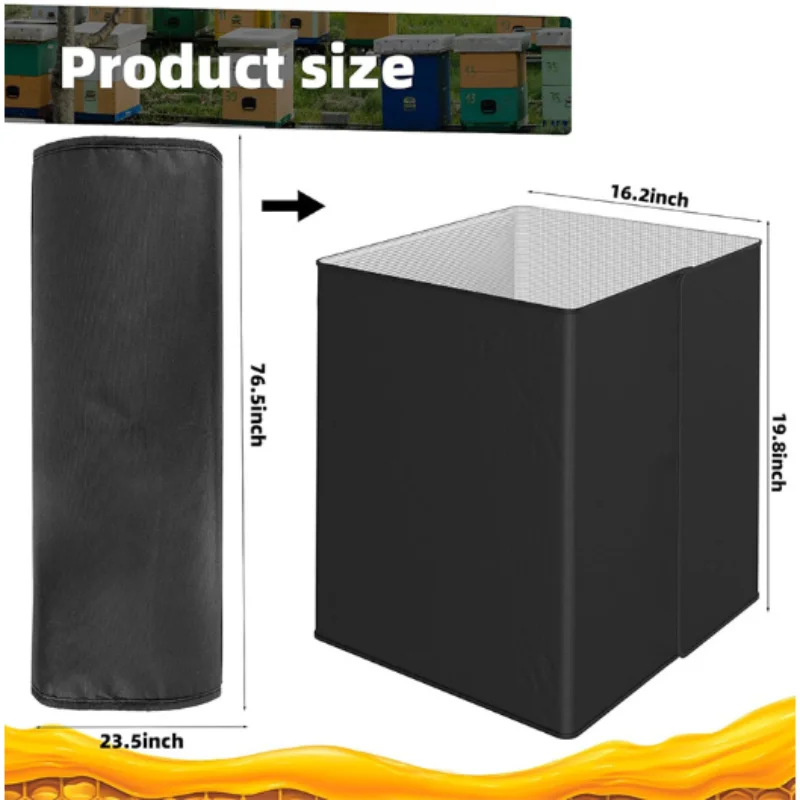 For 8/10 Frame Hive Compatible Black Beehive Cover- Weatherproof And Dustproof Design