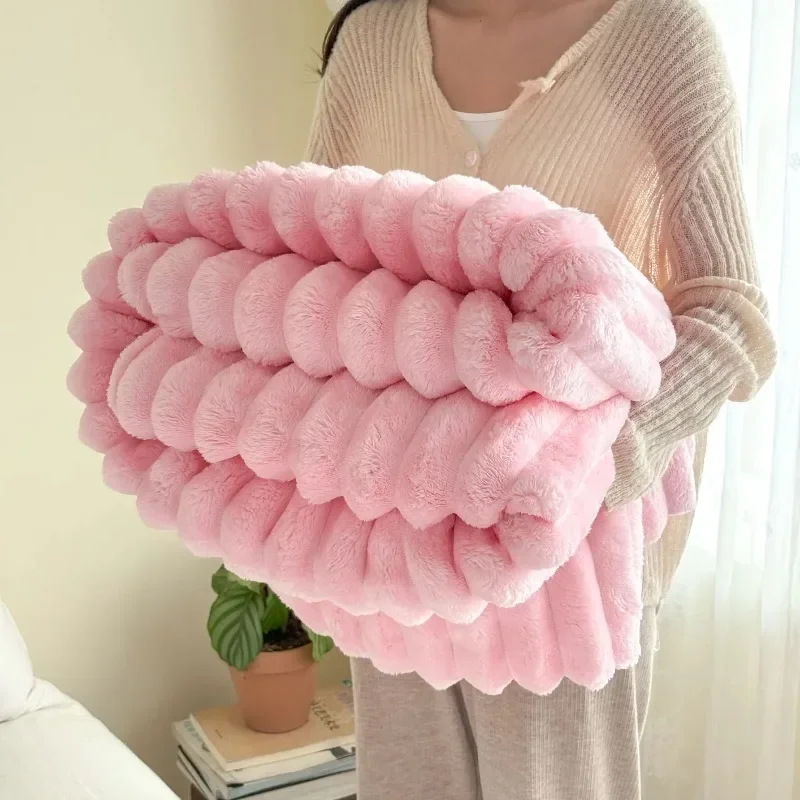 Verdicktes Material, geeignet für Schlafzimmer, 1-teilige Plüschdecke mit breiten Begriffen, einfarbige multifunktionale Flanelldecke
