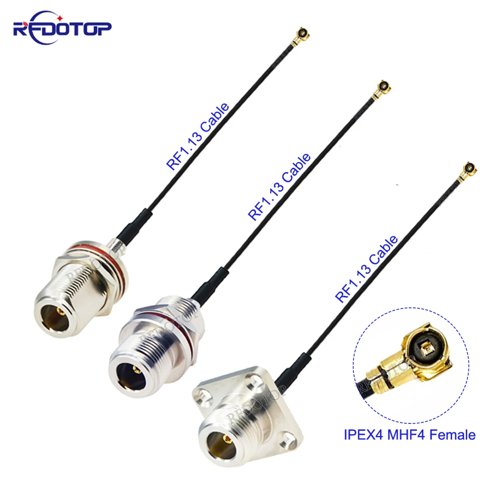 

1PCS RF1.13 Cable N to IPX Cable N Male/Female to IPEX MHF4 Female Jack Connector RF RF1.13 Coaxial Pigtail Jumper Cable 5CM-1M