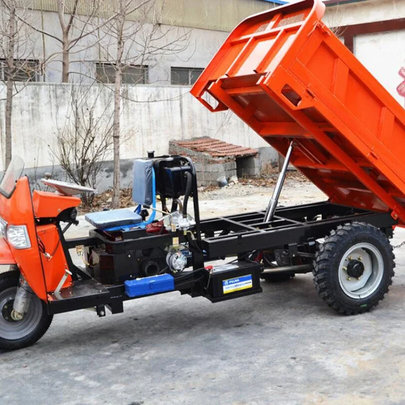 Cart Construction Site Pull Brick Sand Stone Earthwork Truck Dump Mining Engineering Tricycle