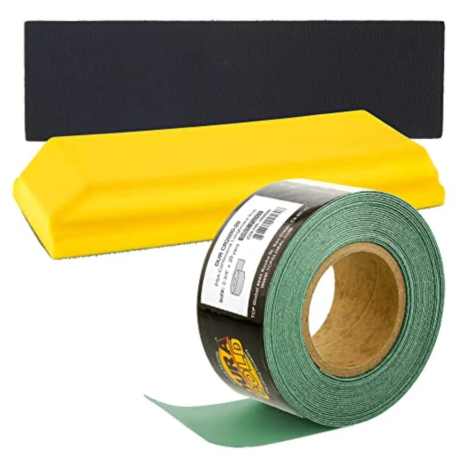 

Прямоугольный шлифовальный блок Pro Series 10 x 2-3/4 дюйма с креплением на липучке, адаптером PSA и зернистостью 2000, зеленый, San