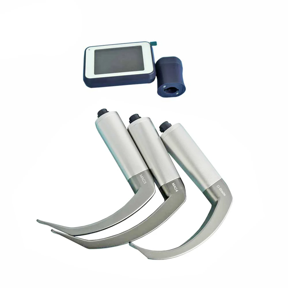 LTEV01 Set di laringoscopia portatile ricaricabile Video laringoscopio con lama riutilizzabile rigida per adulti e pediatrici con