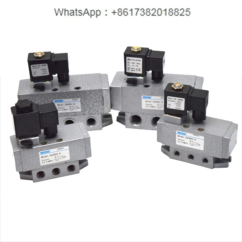 

Two position four ventilation solenoid valve Q24DH double/single electric control directional valve Q24D2H-6-8-10-15-20-25