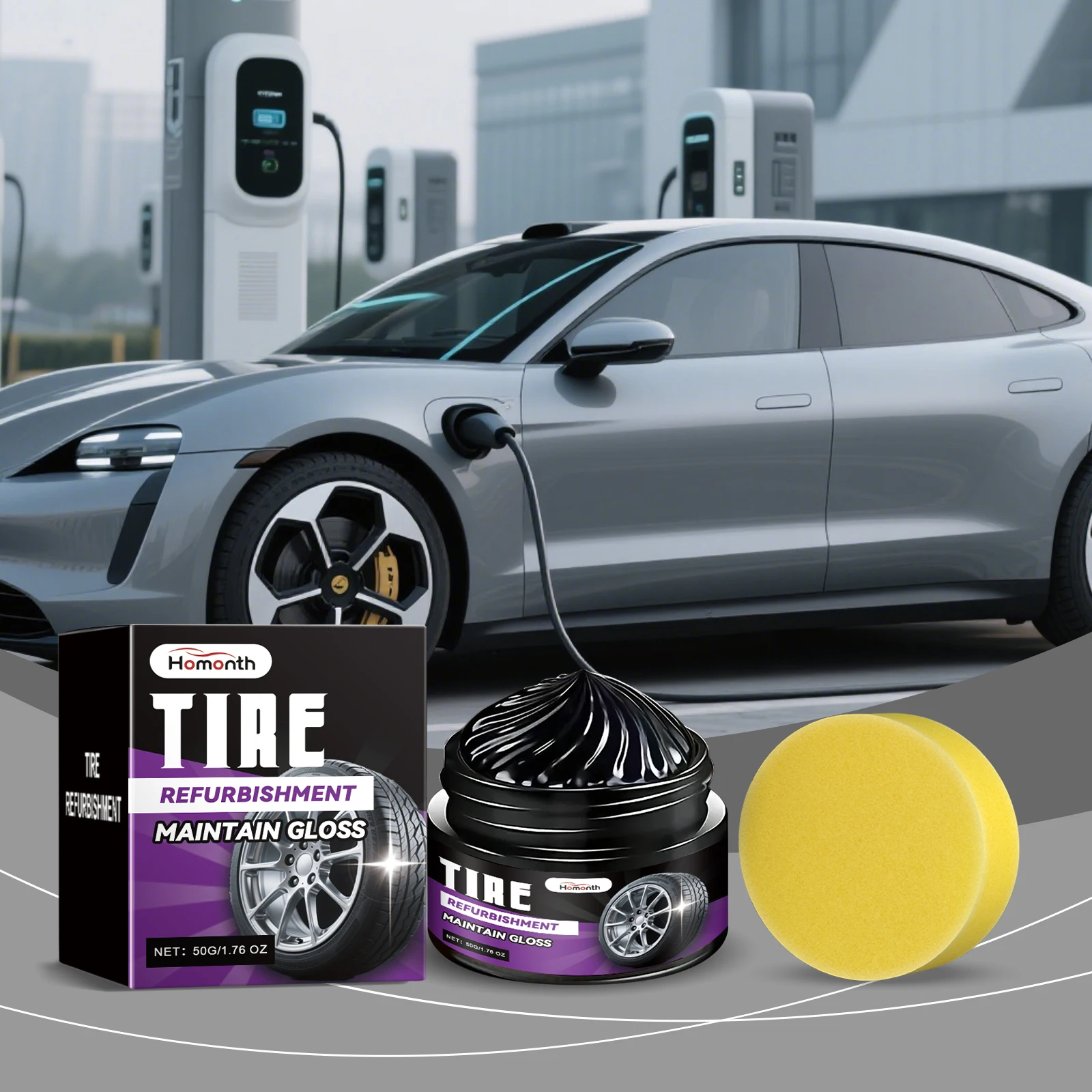 معجون العناية بتجديد إطارات السيارة لتقليل تلف الإطارات، وتنظيف الإطارات، وخالي من الغبار، وصيانة السيارات وإزالة البقع