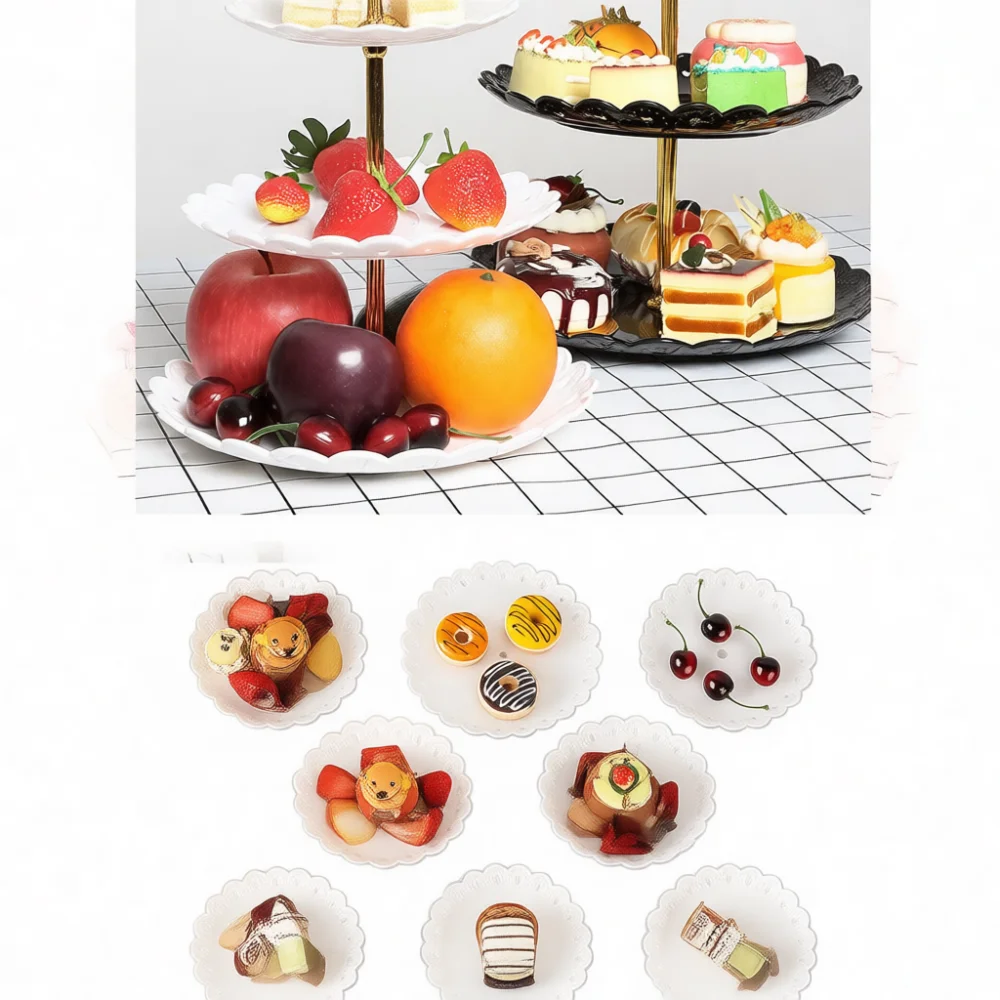 3 Tier Fruit Tray Cake Stand European Style Dessert Display Rack For Wedding Party Birthday Refreshment Serving Table Holder