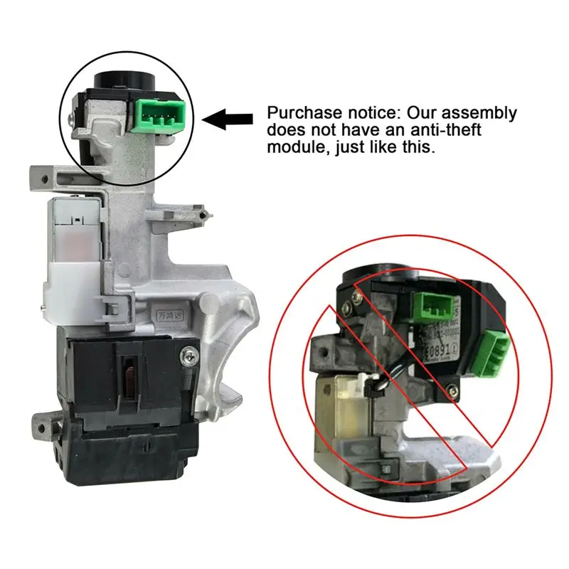 A73Q-Ignition Switch Cylinder Door Lock Ignition Switch With 2 Keys Complete Set For Honda CRV 2002-2006 72185-S9A-013