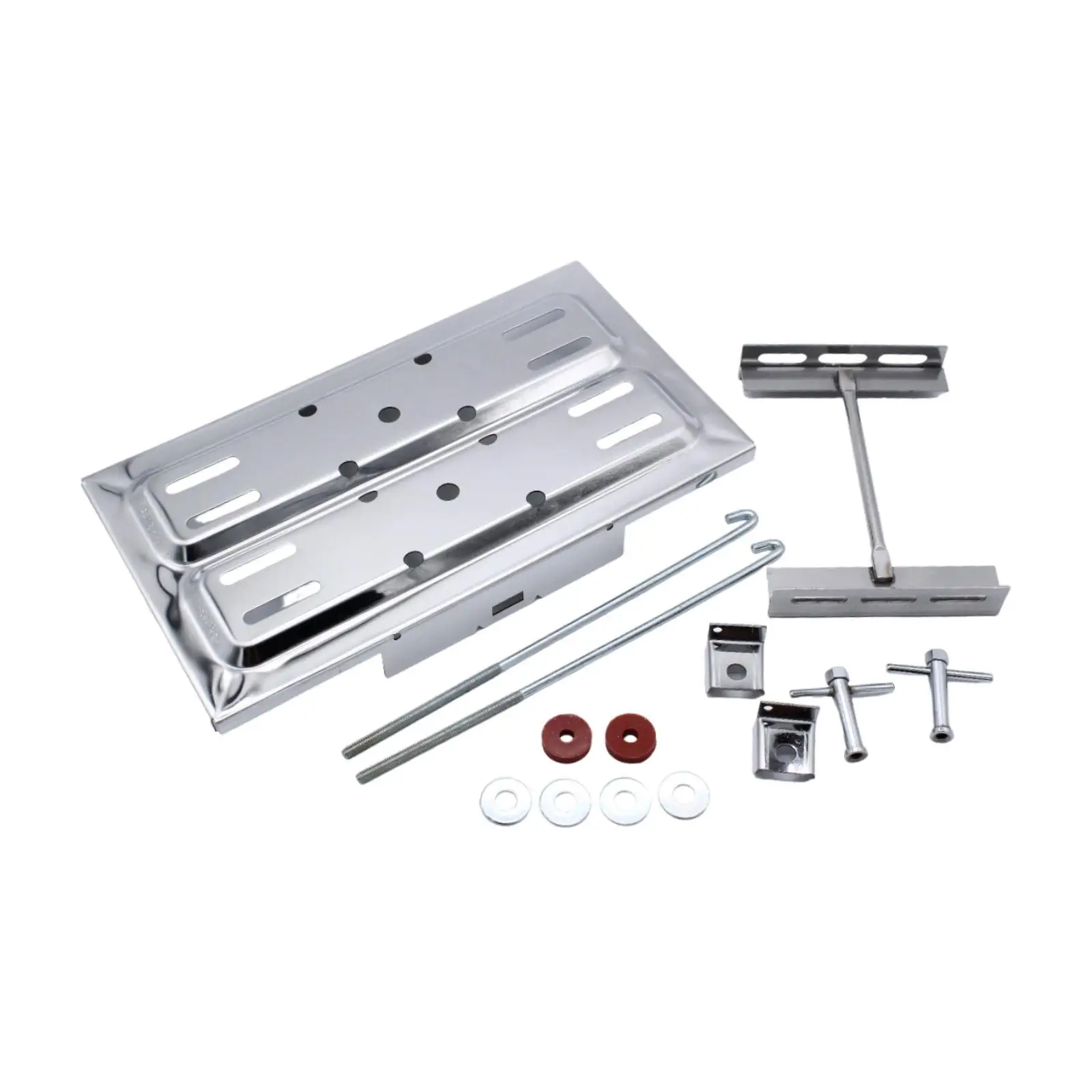 Generic Stainless Steel Battery Tray Holder Utility Heavy Duty Hold Down Kit