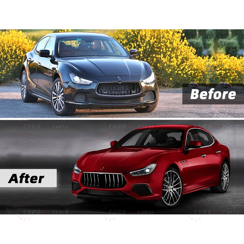 Car Bodykit For Maserati Ghibli Trofeo Auto Body Parts Front Rear Bumper Grille Body Kits without Headlights Taillights