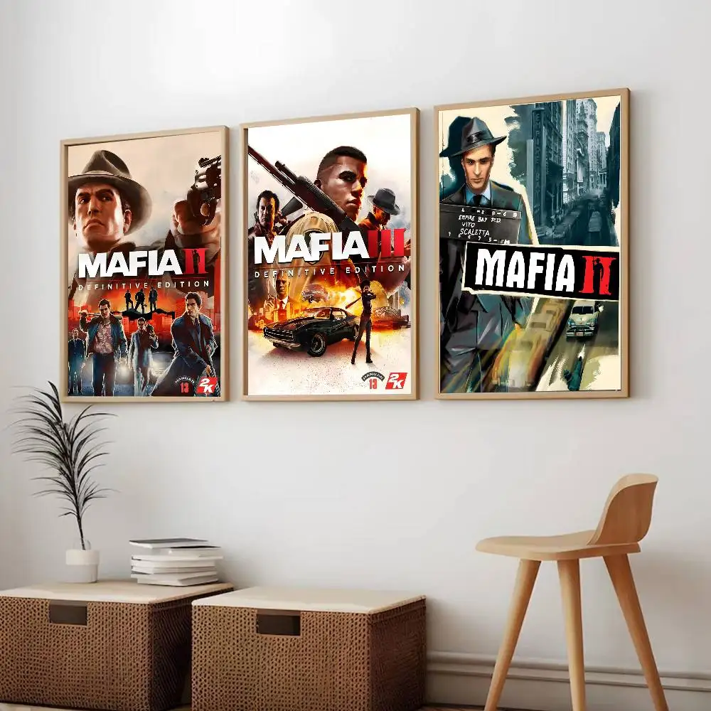 M-Mafia Definitive Game Gangster Poster Canvas painting poster with prints Home bedroom living room decoration gift