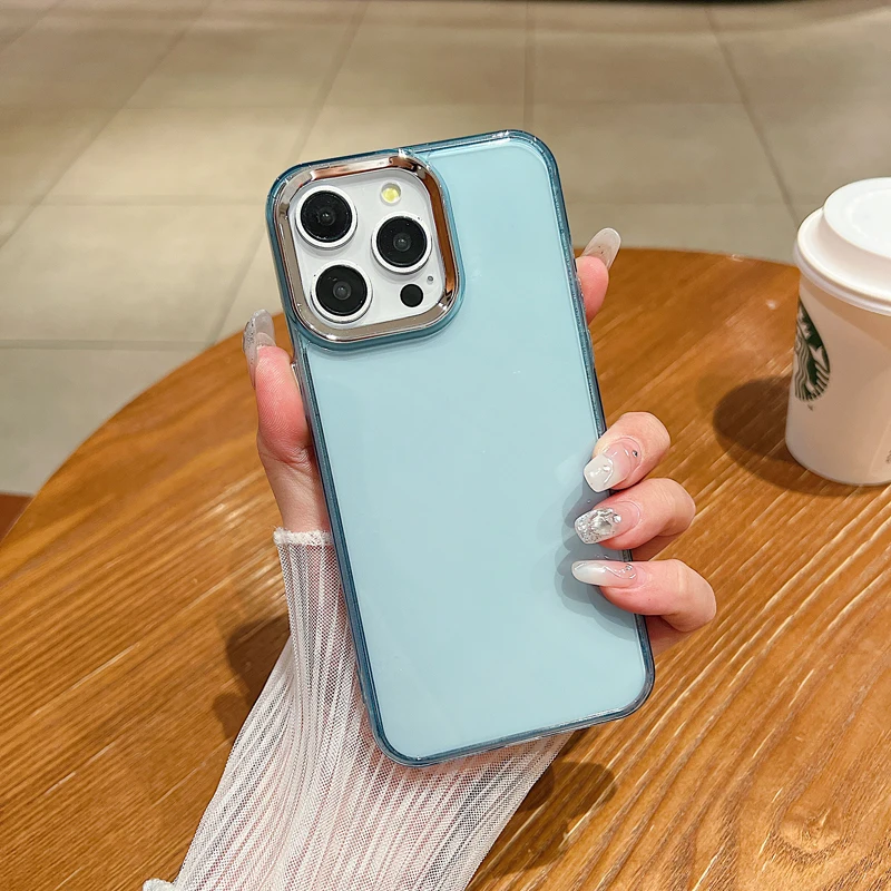10ชิ้นเคส TPU หลากสีสำหรับ iPhone 15 16 Pro 14 13 12 11 PRO MAX XR MINI SE2 SE3 6S 7 8 PLUS เคสซิลิโคนนิ่ม