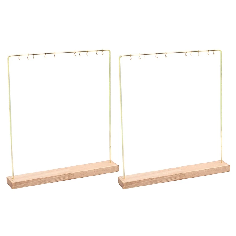 

2X Fashion Jewelry Display Rack Stand Holder Earrings Hanging Organizer Showcase