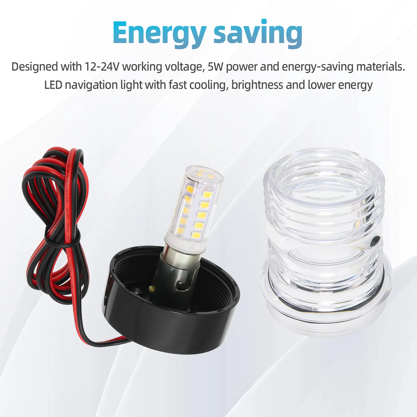 الملاحة ضوء كل جولة 360 درجة 3 اللون LED مرساة ضوء ل 12 فولت 24 فولت البحرية يخت اكسسوارات للقوارب البحرية الإبحار الخفيفة #4