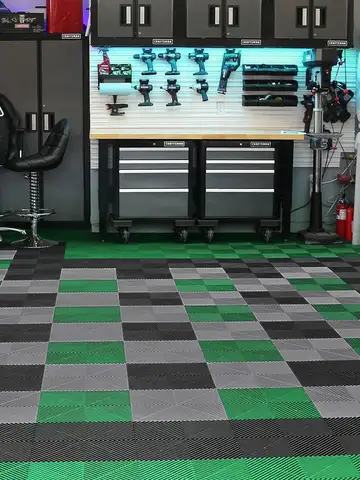 SucceBuy Interlocking Drainage Mat 12inx12in 12/24/40/50/55 Pcs Splicing Mats Non-Slip PP Drainage Floor Tile & Shower Mat