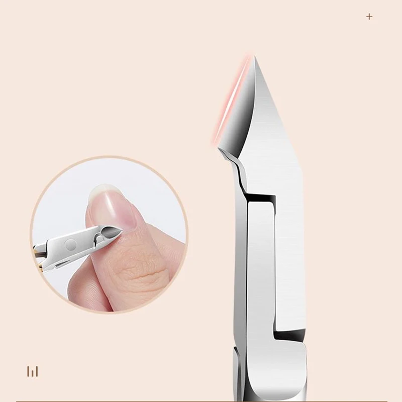 กรรไกรตัดหนังกำพร้าสแตนเลสแบบสองหัว ชุดคีมตัดหนังกำพร้าและตัดเล็บ พร้อมที่ดันหนังกำพร้า